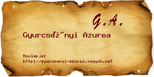 Gyurcsányi Azurea névjegykártya