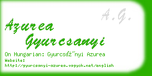 azurea gyurcsanyi business card